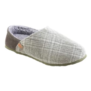 Acorn Women's Slippers - Parker Comfort Grey Plaid Flannel, Medium | A20153GPLWM