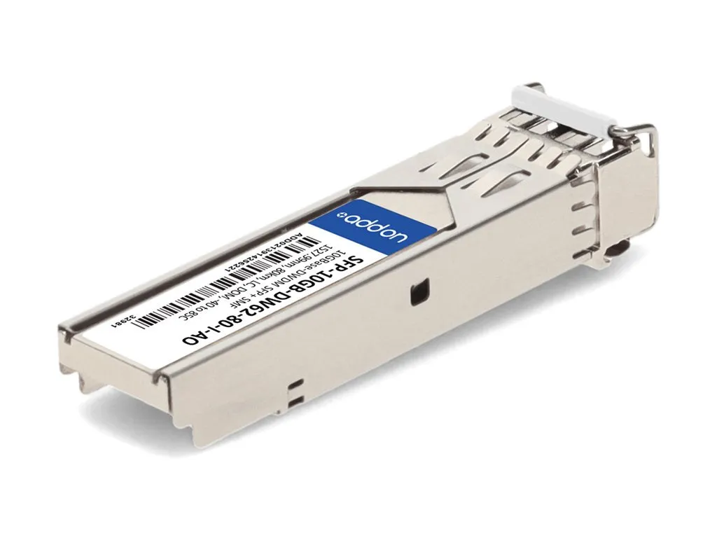AddOn - SFP  transceiver module - 10GbE - 10GBase-DWDM - LC single-mode - up to 49.7 miles - channel: 62 - 1527.99 nm - TAA Compliant SFP-10GB-DW62-80-I-AO