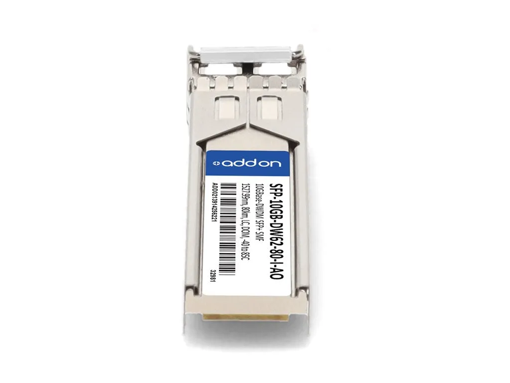AddOn - SFP  transceiver module - 10GbE - 10GBase-DWDM - LC single-mode - up to 49.7 miles - channel: 62 - 1527.99 nm - TAA Compliant SFP-10GB-DW62-80-I-AO