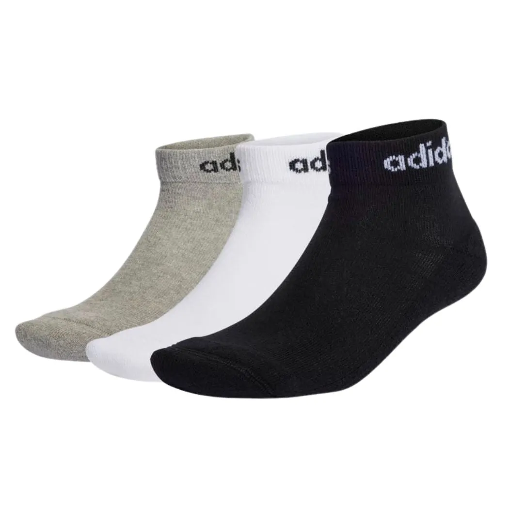 adidas Linear Ankle Cushioned 3 Pairs Unisex Socks