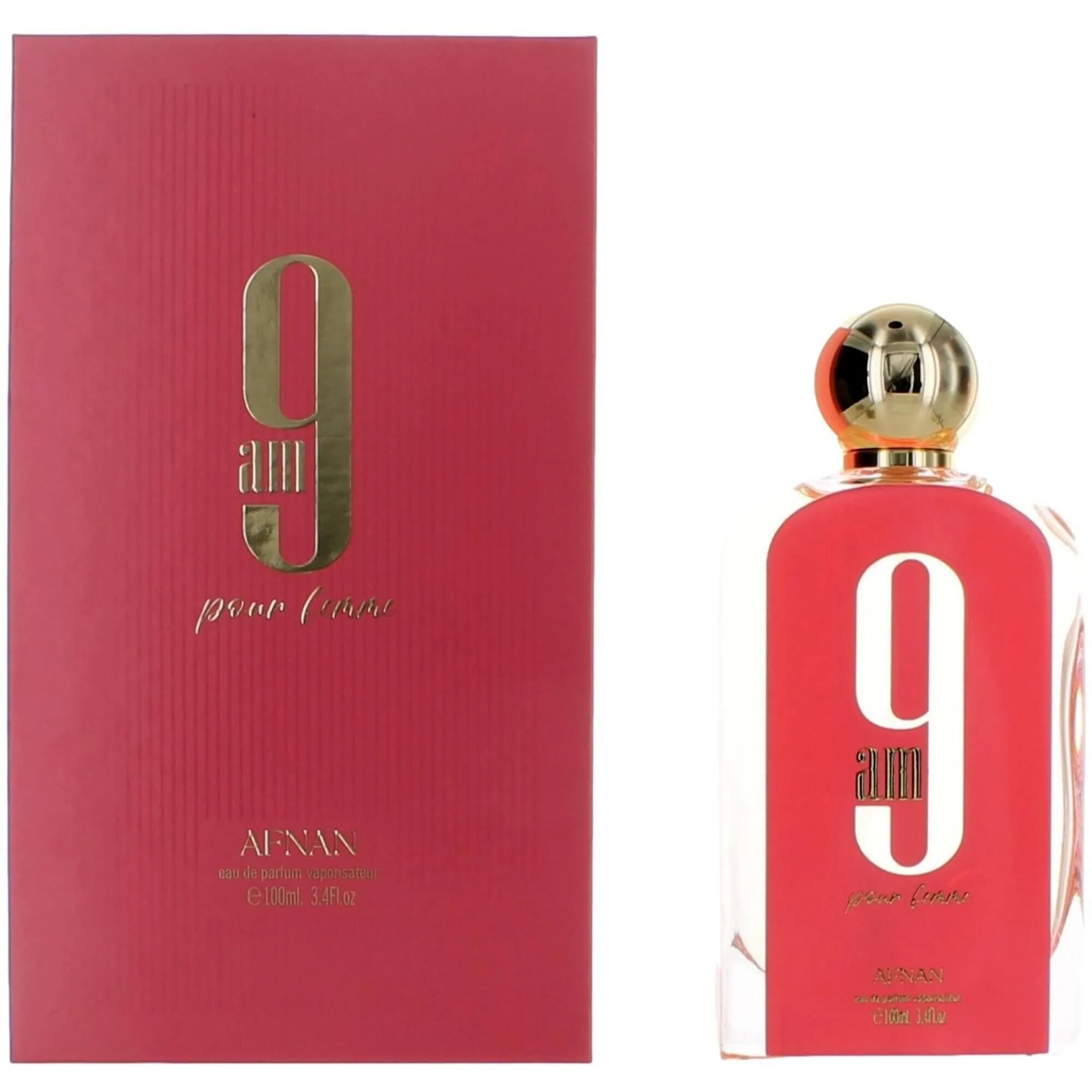 Afnan Women's Eau De Parfum Spray - 9 AM Delightful Blend of Notes Fragrance, 3.4 oz