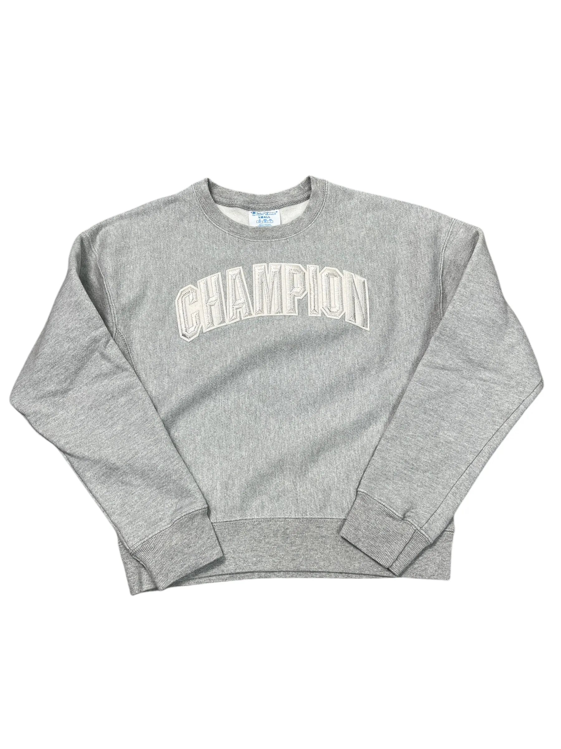Athletic Sweatshirt Crewneck By Champion In Grey, Size:S