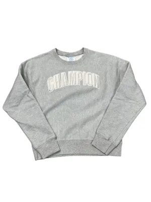 Athletic Sweatshirt Crewneck By Champion In Grey, Size:S