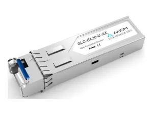 Axiom - SFP (mini-GBIC) transceiver module (equivalent to: Cisco GLC-BX20-U) - 1GbE - 1000BASE-BX20-U - LC single-mode - up to GLC-BX20-U-AX