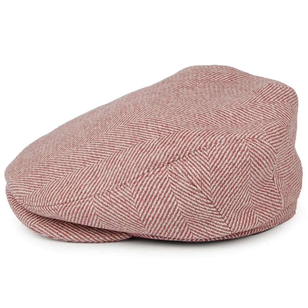 Barts Ixia Herringbone Flat Cap - Pink-White