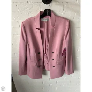 Blazer By Tahari By Arthur Levine In Pink & Silver, Size: M