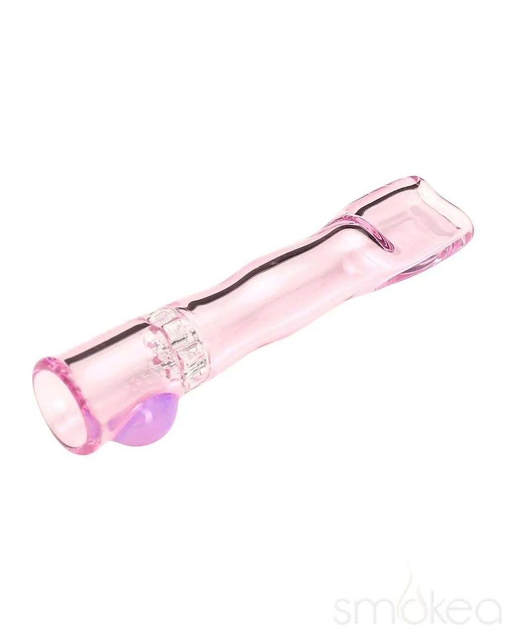 Blazing Blue Glass Honeycomb Screen Chillum Pipe