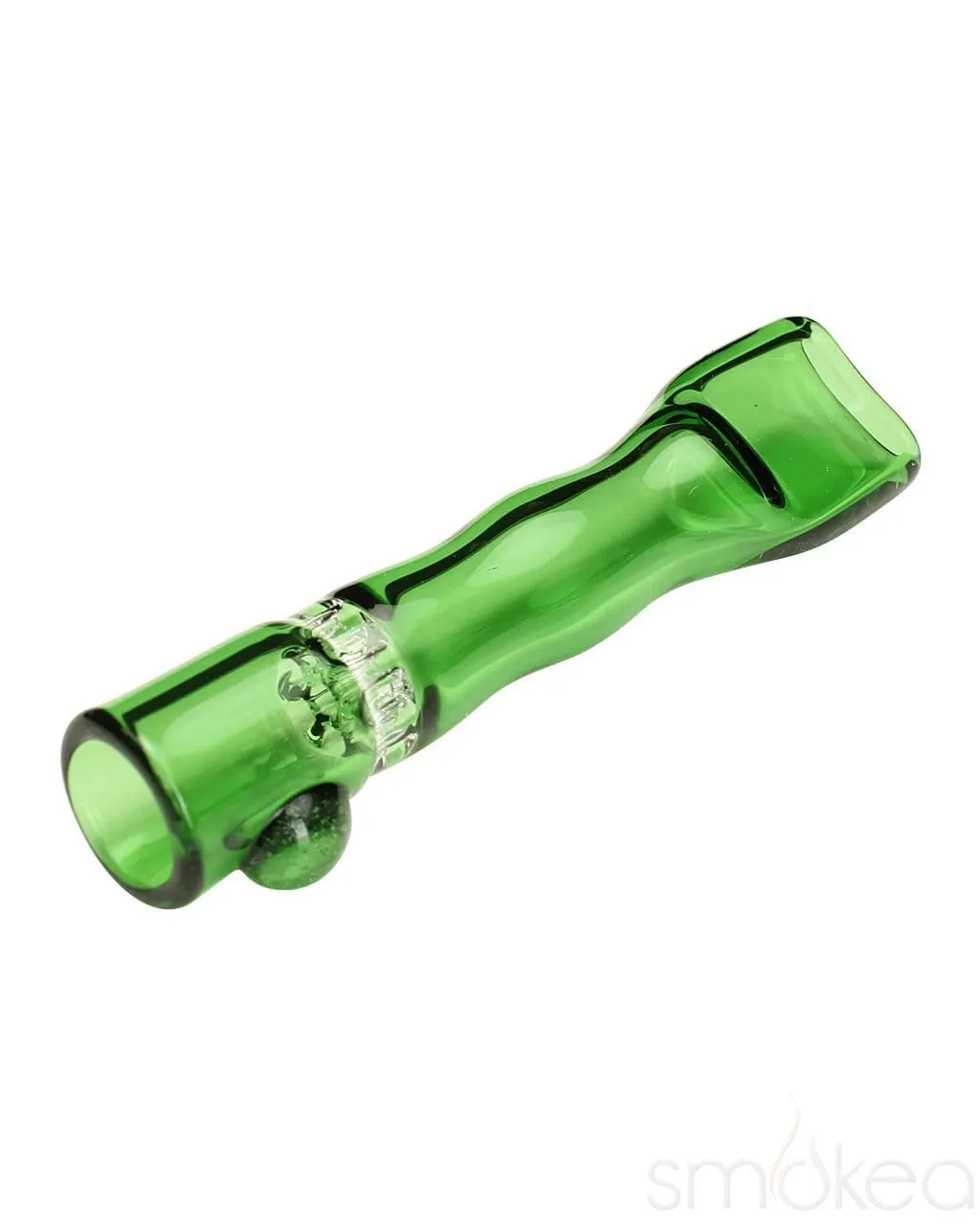 Blazing Blue Glass Honeycomb Screen Chillum Pipe