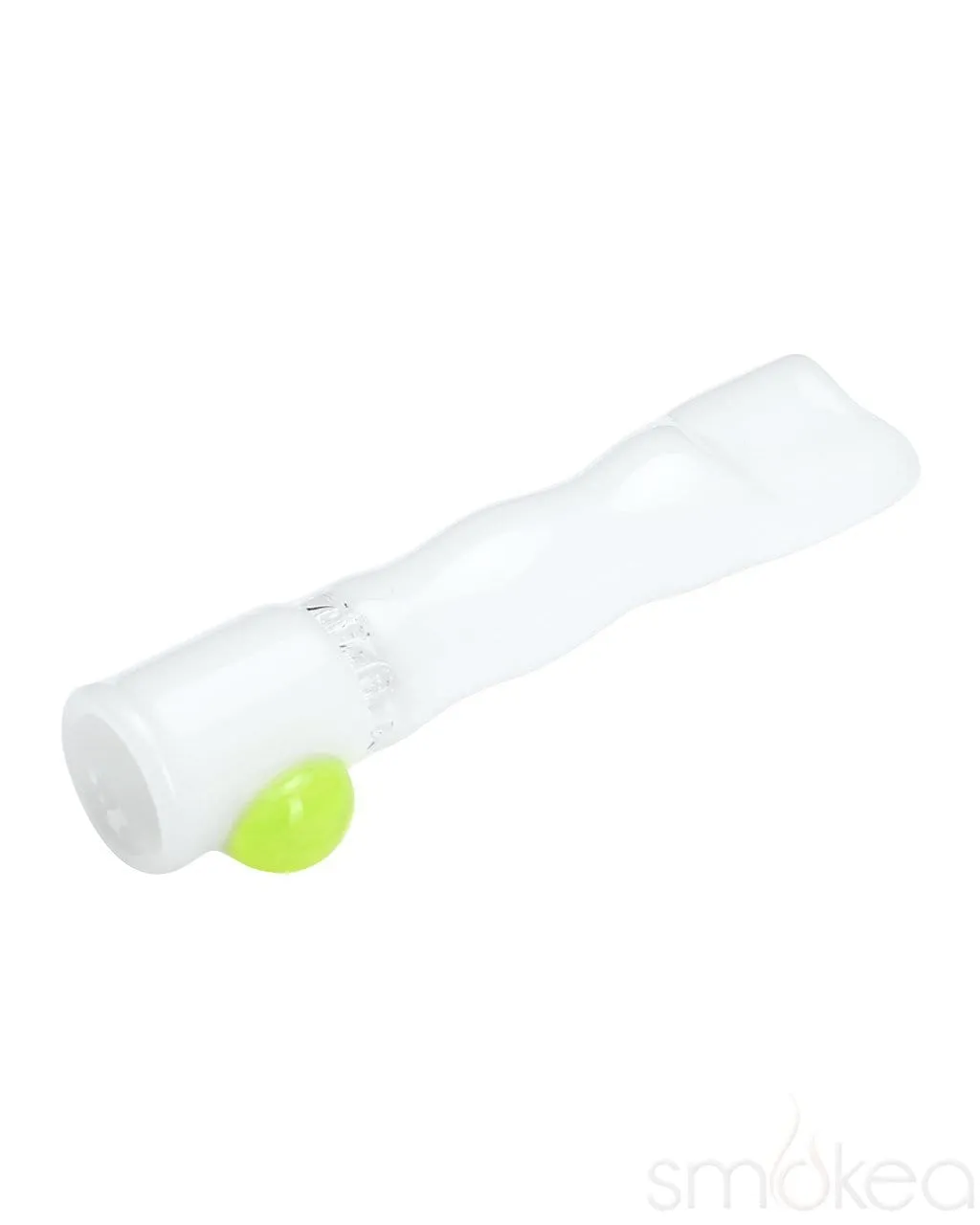 Blazing Blue Glass Honeycomb Screen Chillum Pipe