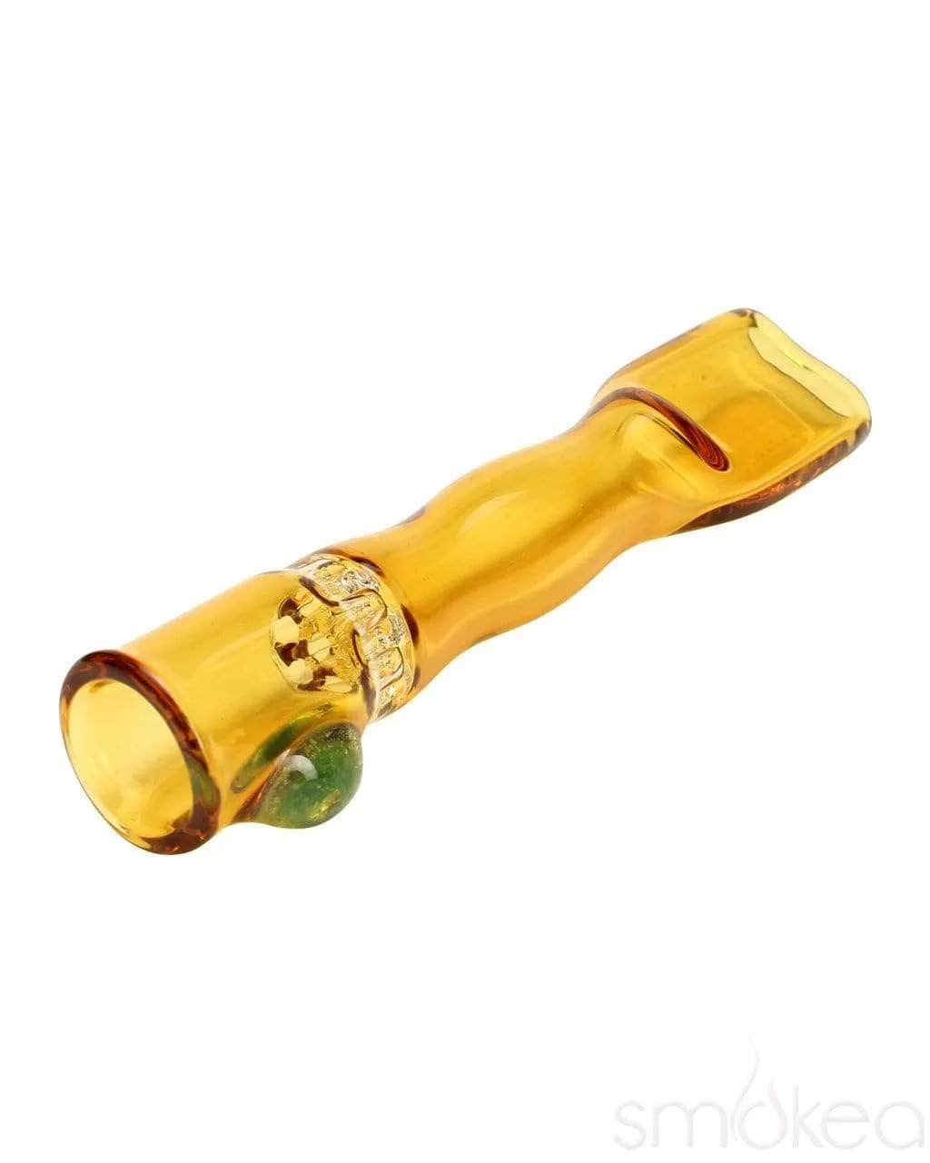 Blazing Blue Glass Honeycomb Screen Chillum Pipe