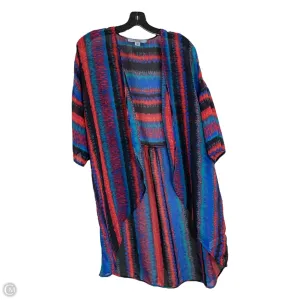 Cardigan By Ruff Hewn In Blue & Red, Size: 1x