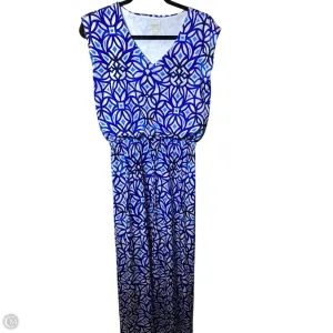 Dress Casual Maxi By Chicos In Blue & White, Size: S