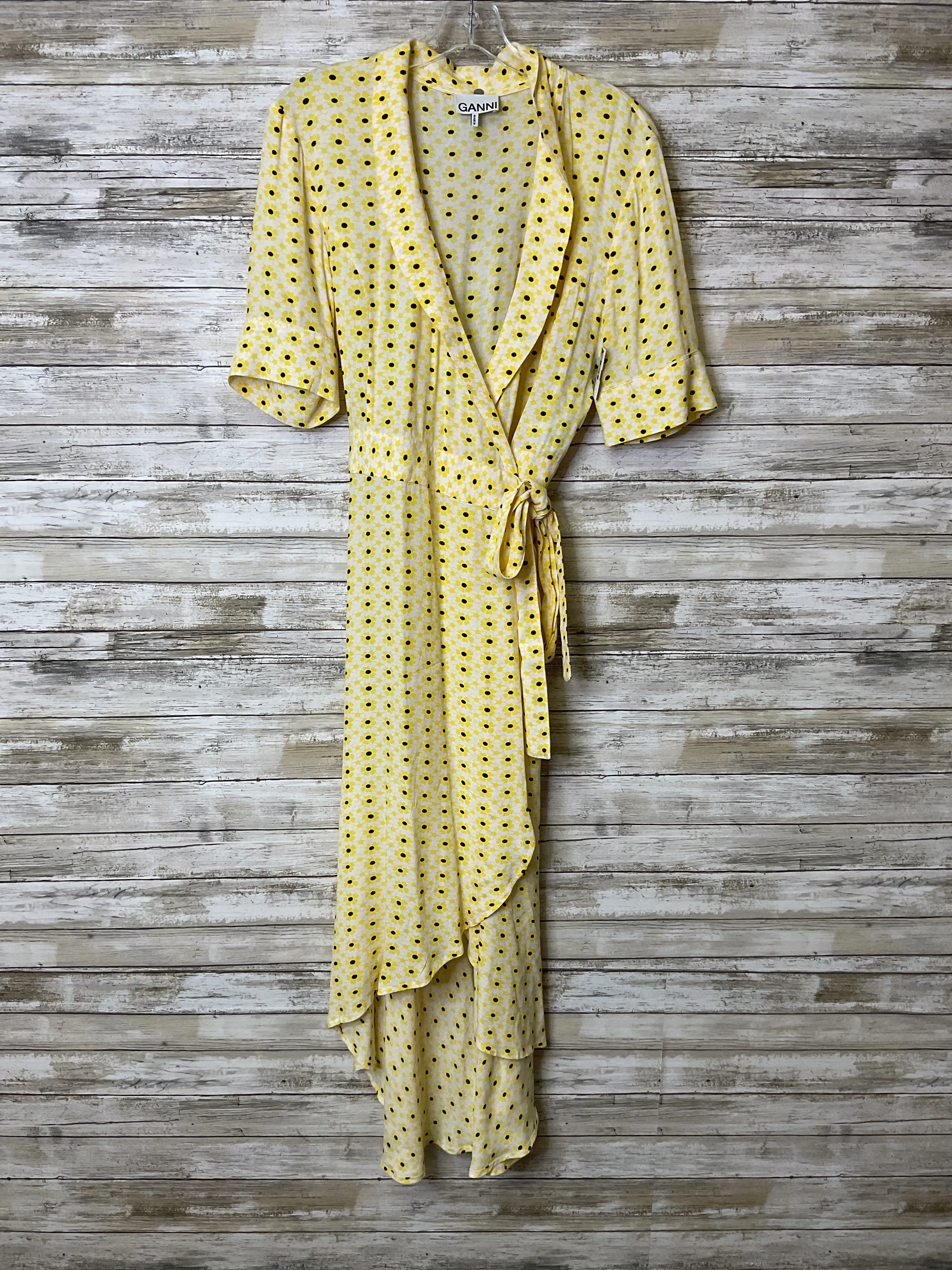 Dress Casual Maxi By Ganni In Yellow, Size:L
