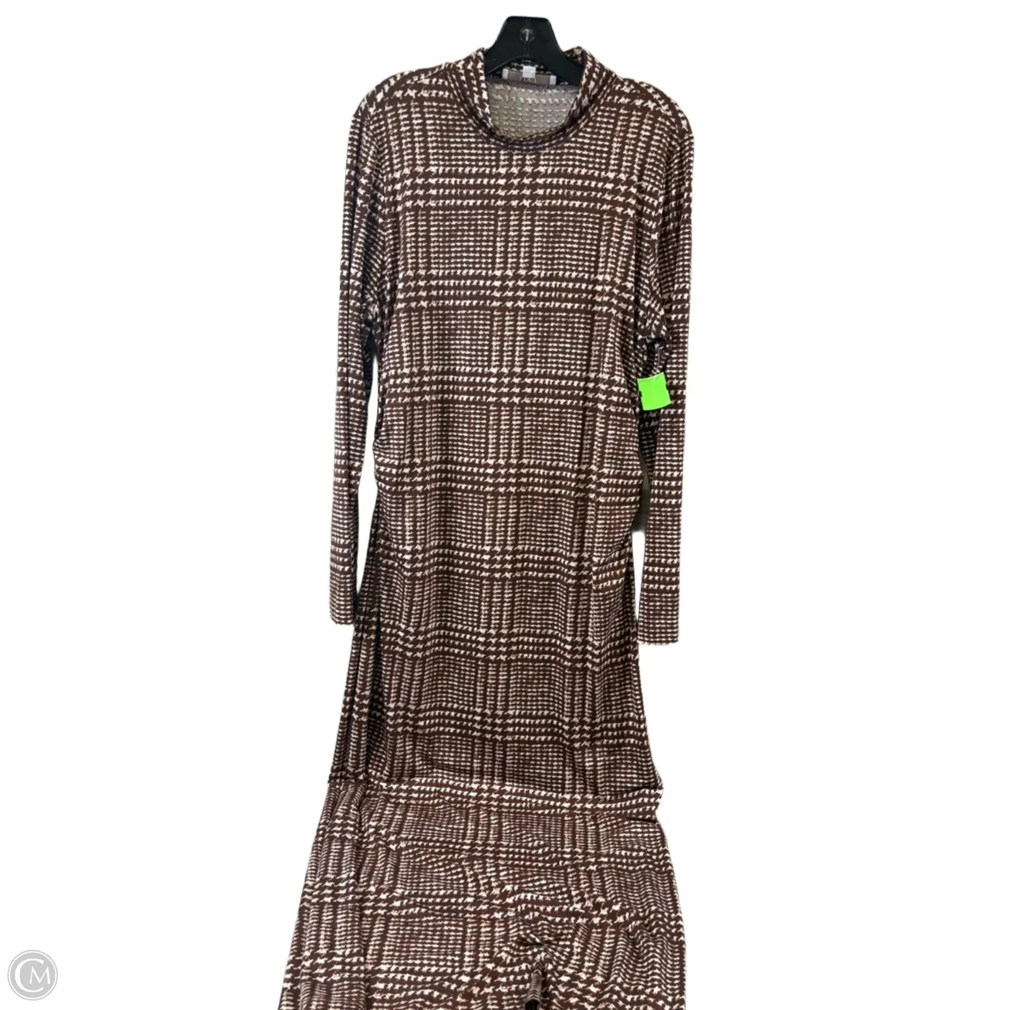 Dress Casual Maxi By Loft In Brown & White, Size: Xl
