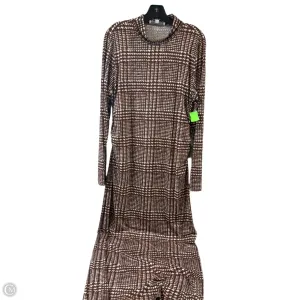 Dress Casual Maxi By Loft In Brown & White, Size: Xl