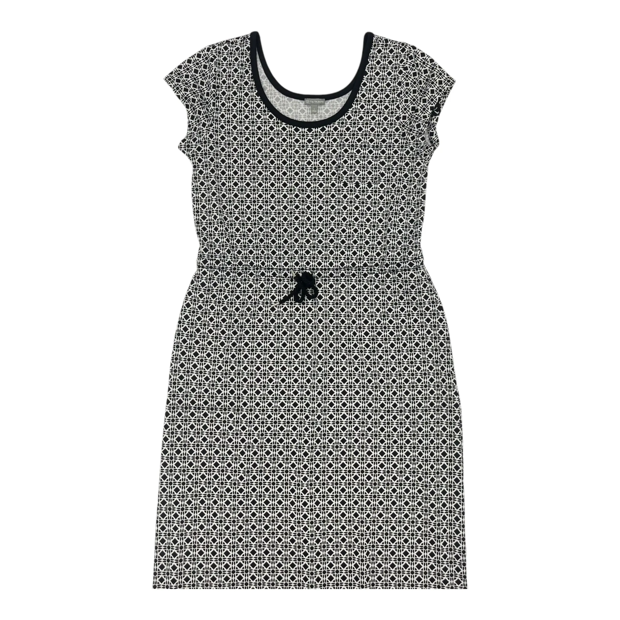 Dress Casual Maxi By Talbots In Black & White, Size:L