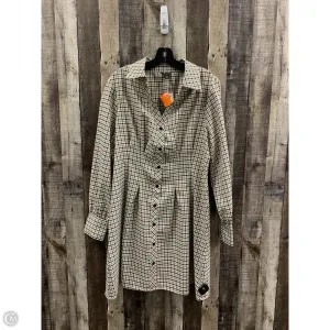 Dress Casual Midi By Versona In Plaid Pattern, Size: L
