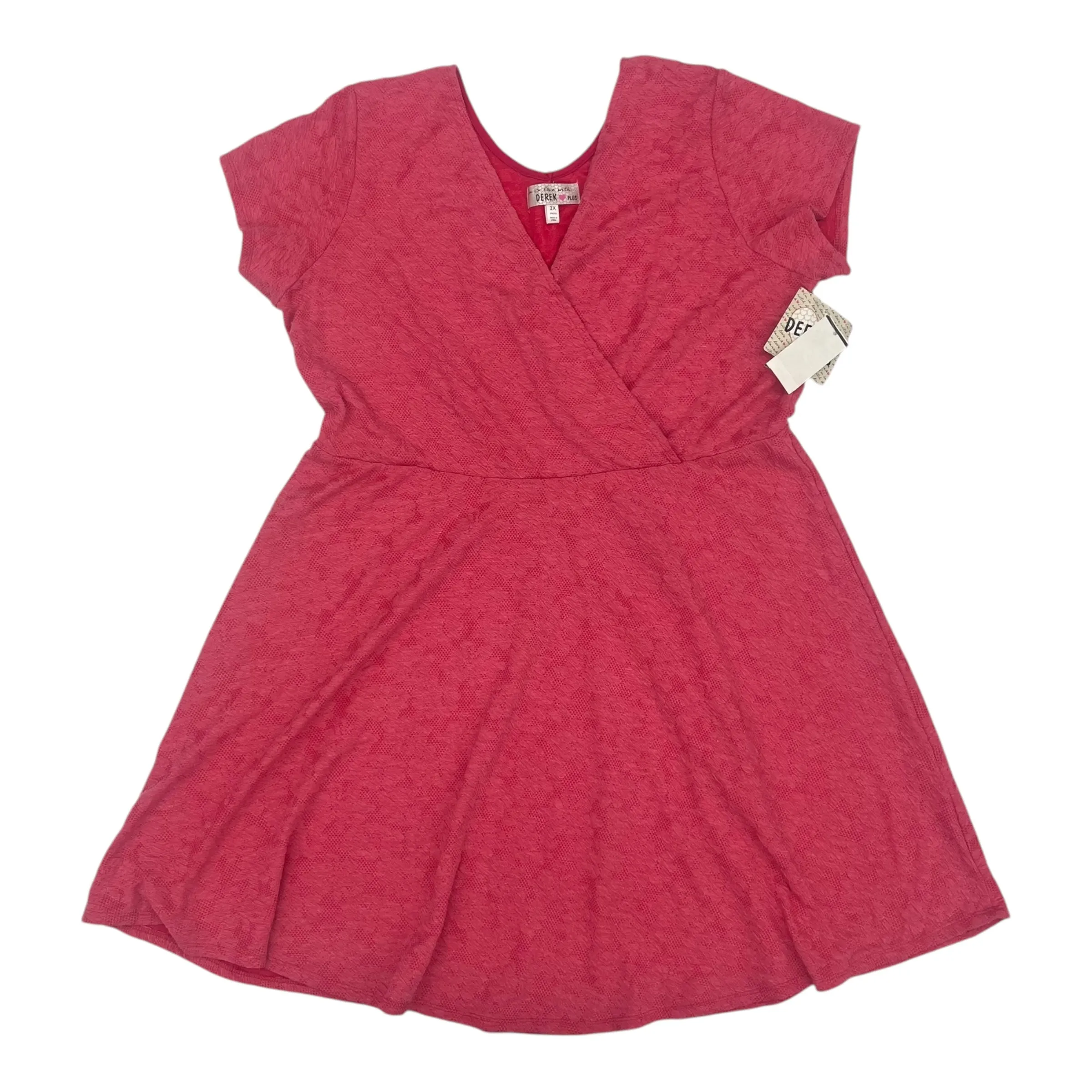Dress Casual Short By Derek Heart In Pink, Size:2X