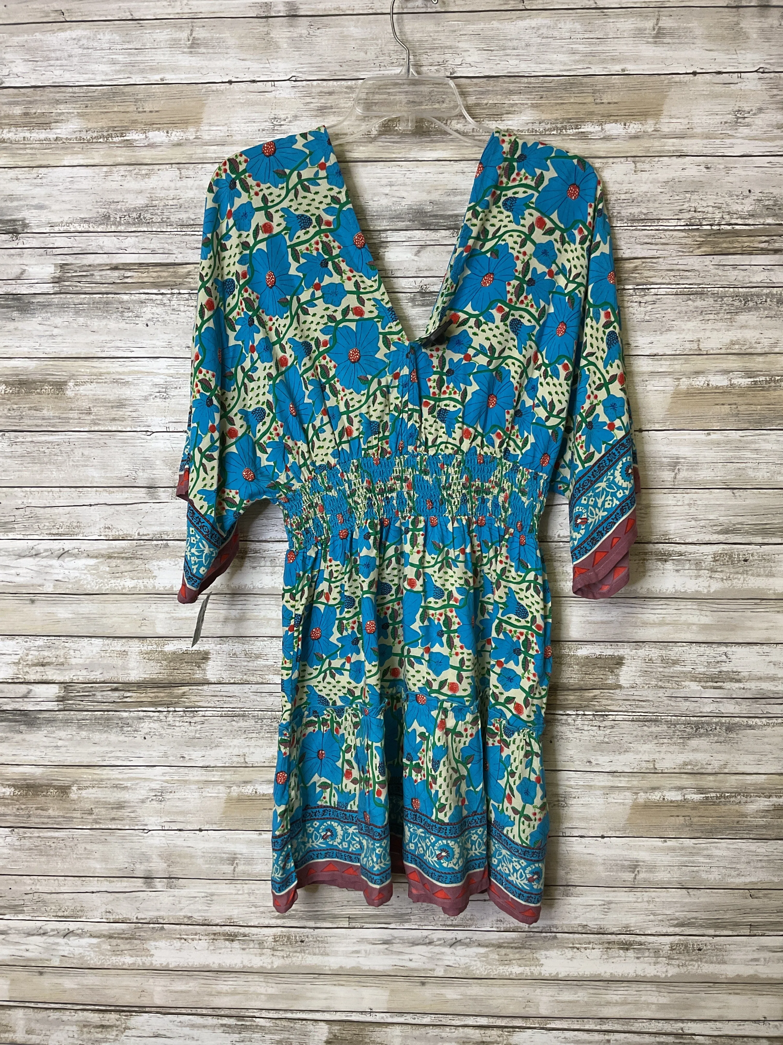 Dress Casual Short By Natural Life In Blue & Green, Size:M