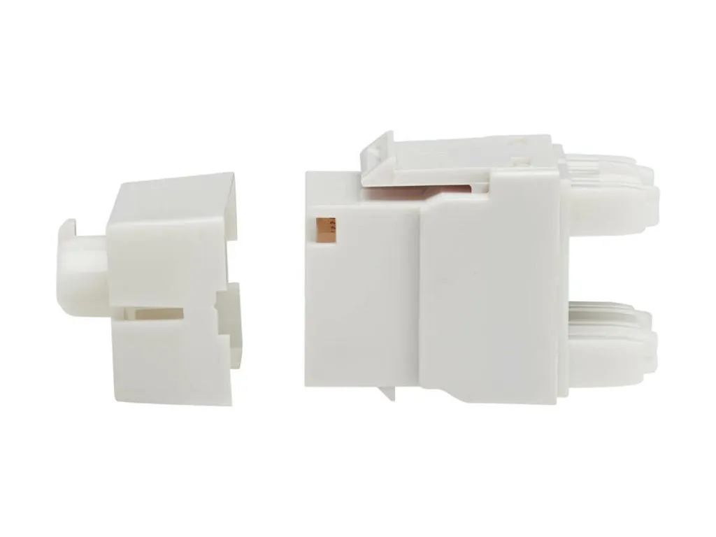 Eaton Tripp Lite Series Cat6 Keystone Jacks, 10 Pack - 4PPoE Compliant, 110/Krone, 568A/B, RJ45 Ethernet, White, TAA - Modular N238-010-WH-6A