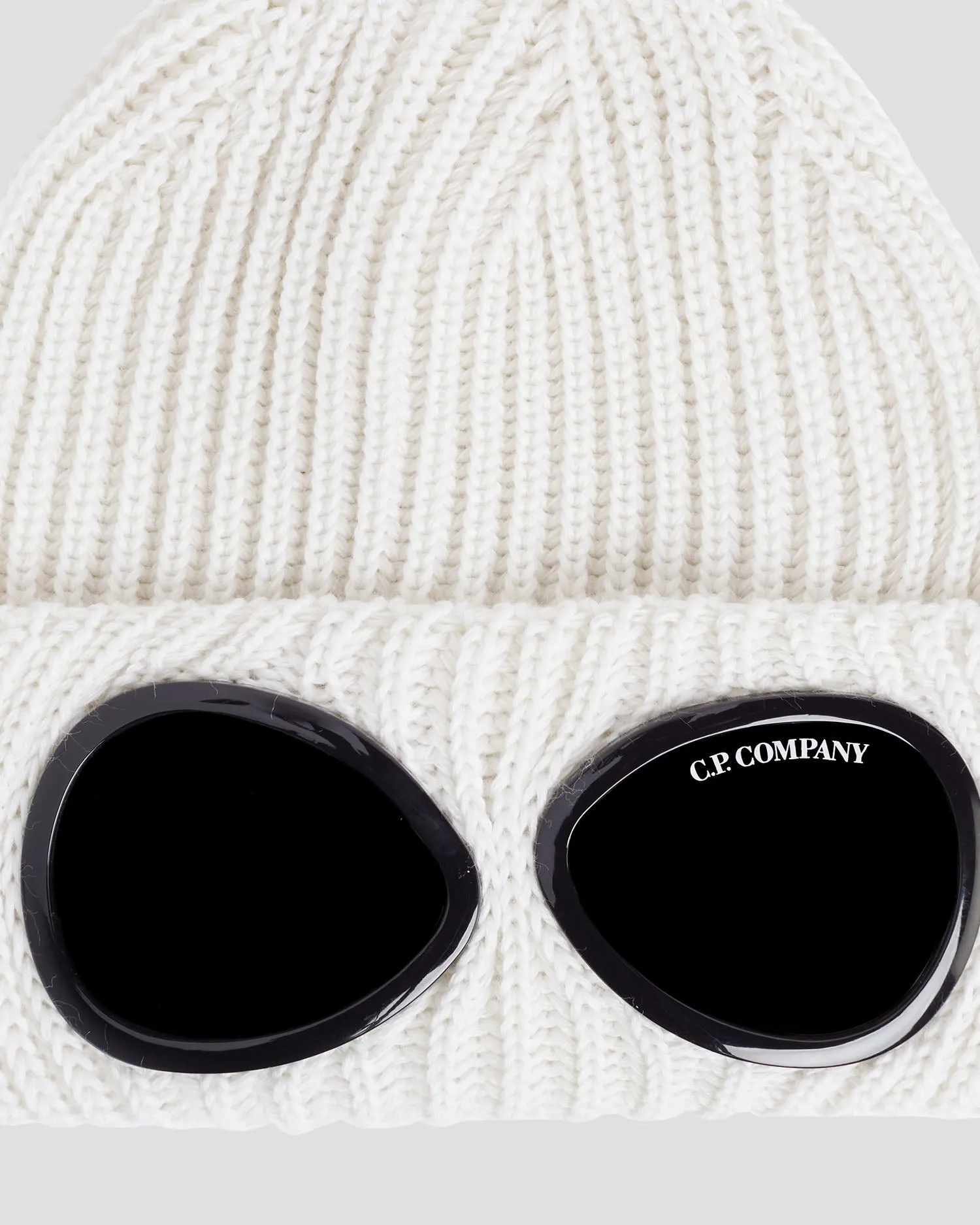 Extra Fine Merino Wool Goggle Beanie Gauze White