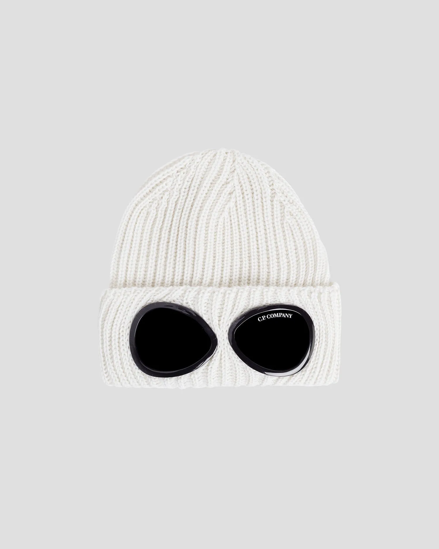 Extra Fine Merino Wool Goggle Beanie Gauze White