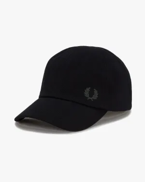 Fred Perry Classic Pique Cap - Black / Court Green