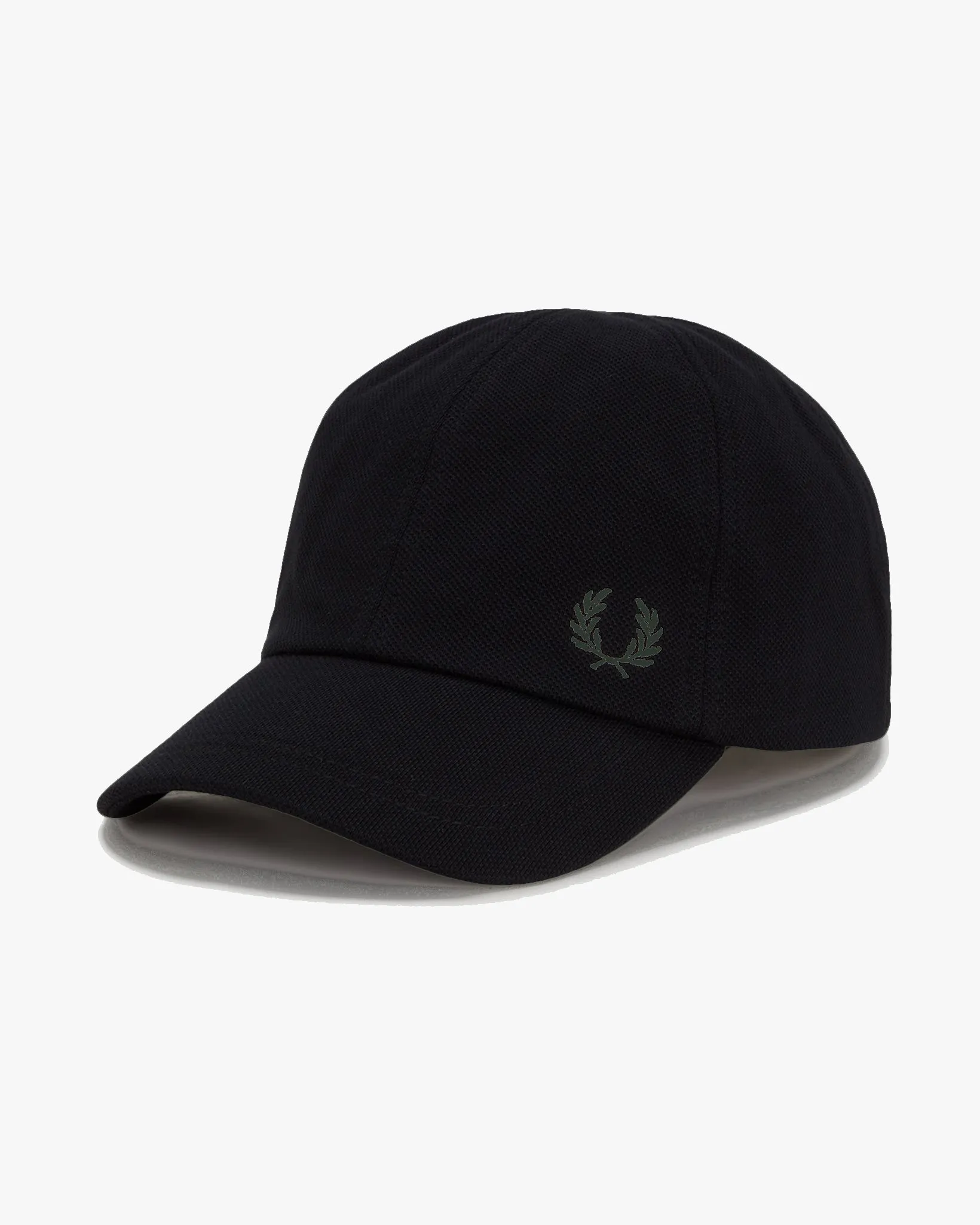 Fred Perry Classic Pique Cap - Black / Court Green