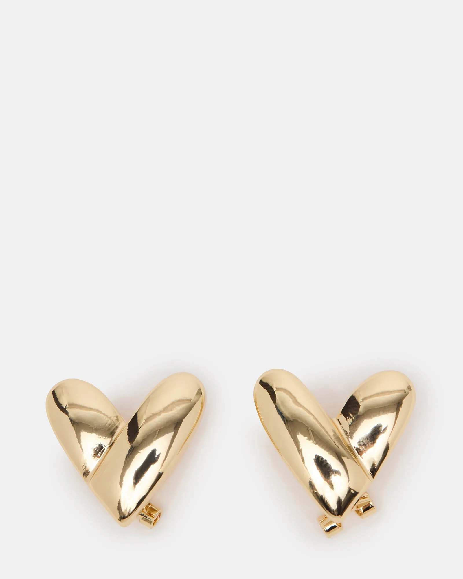 HEART STUD EARRINGS GOLD