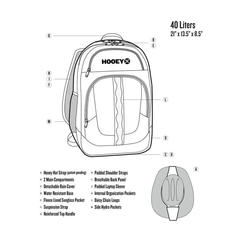 HOOey Ox Flag (Grey/Black) - Backpack