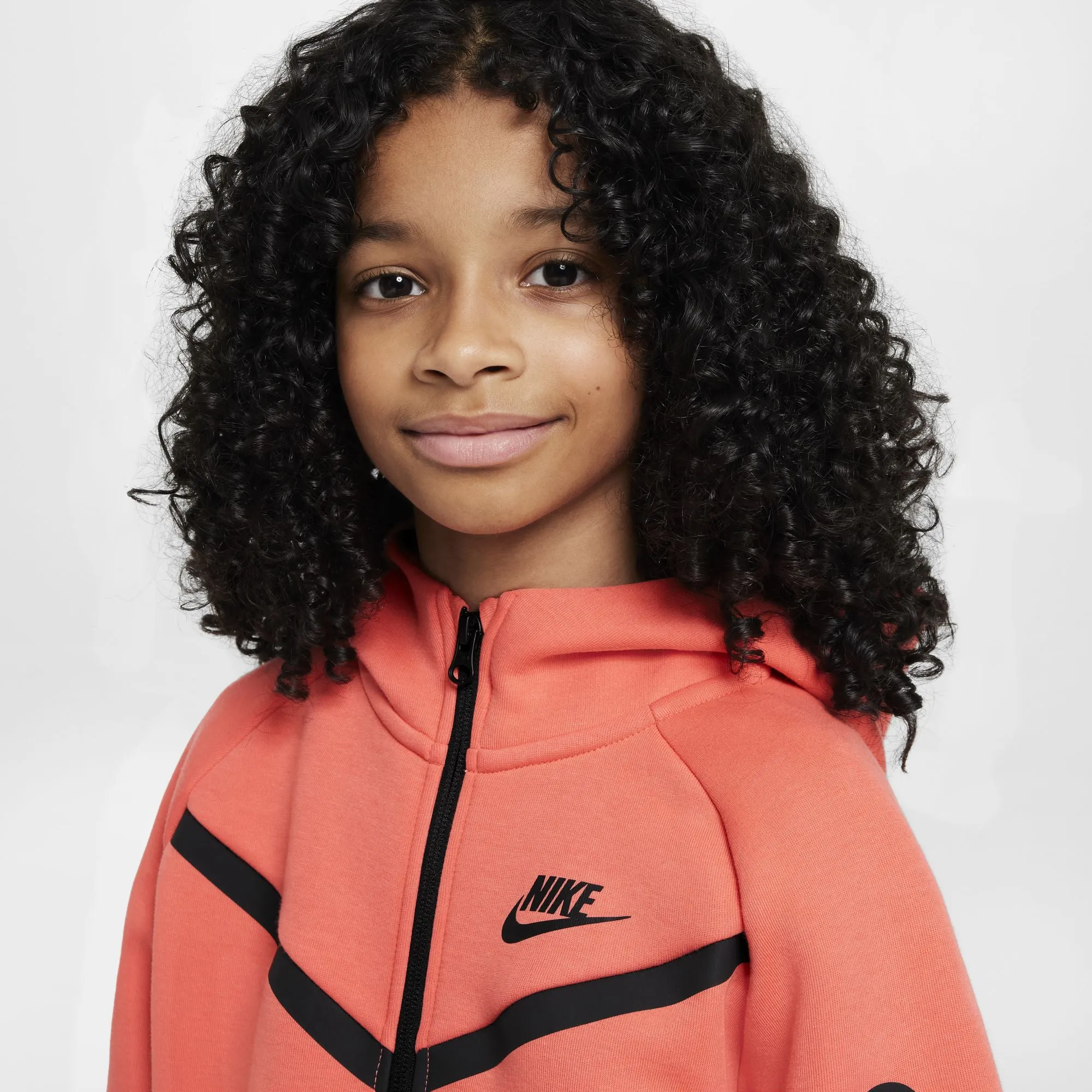 Nike Junior Girls' Tech Fleece Full Zip Hoodie Magic Ember /