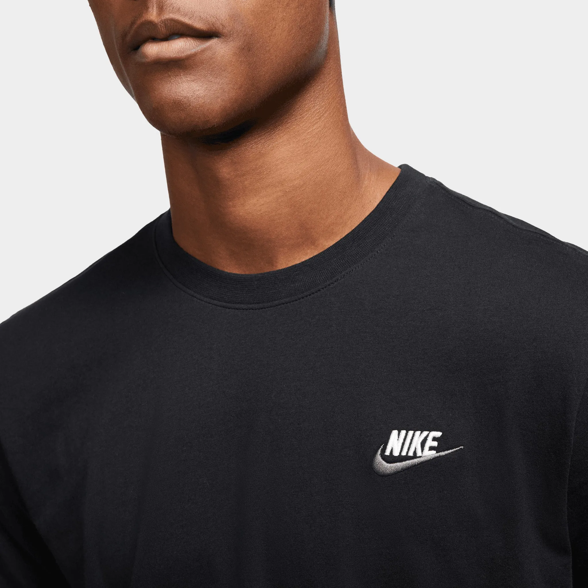 Nike Sportswear Club T-shirt Black / White - Dark Grey