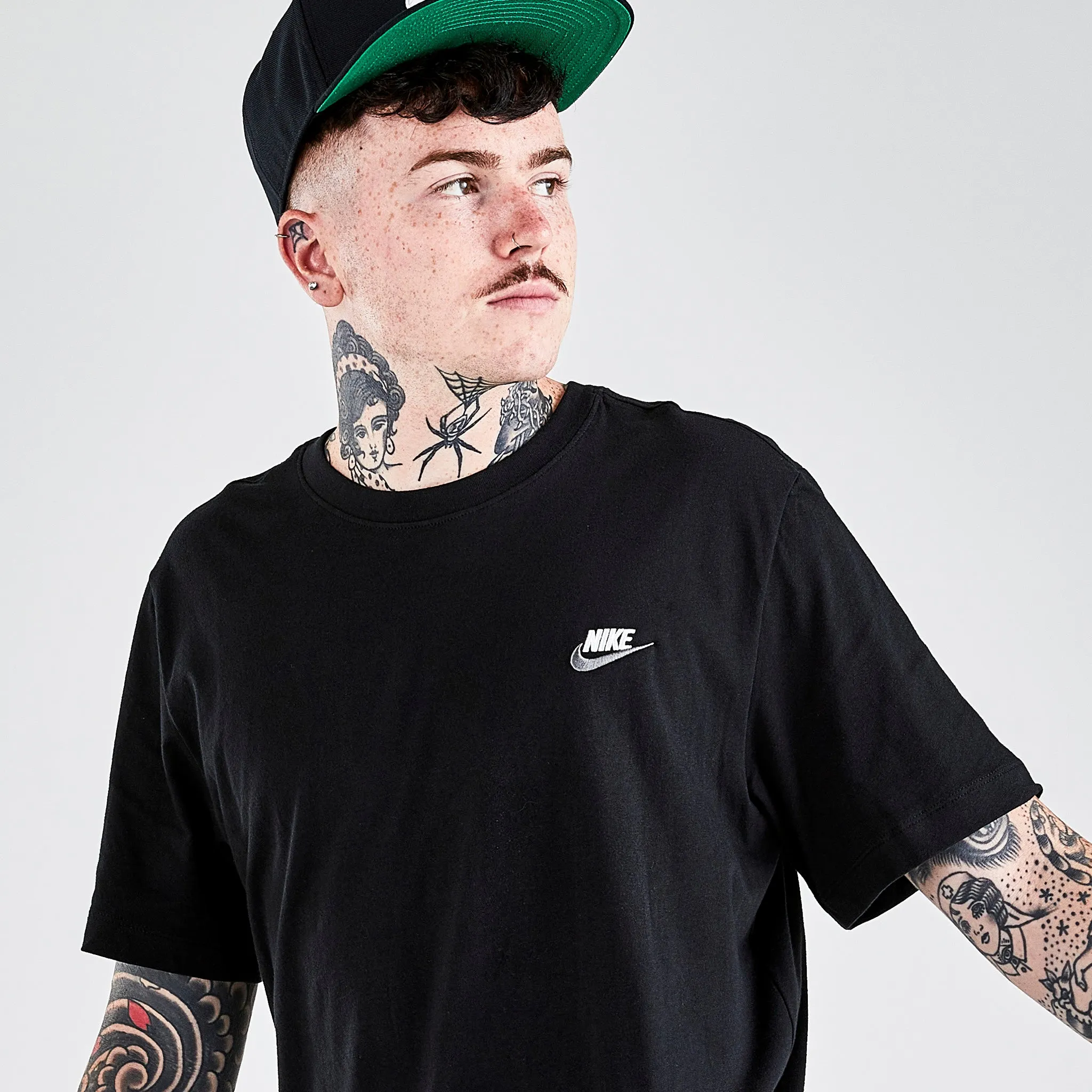 Nike Sportswear Club T-shirt Black / White - Dark Grey