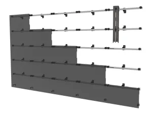Peerless-AV SEAMLESS Kitted Series - Mounting kit (wall mount) - for 4x4 dvLED video wall - universal - aluminum frame - black DS-LEDUNV1220-4X4