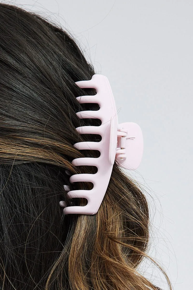 Pink Classic Hair Claw Clip