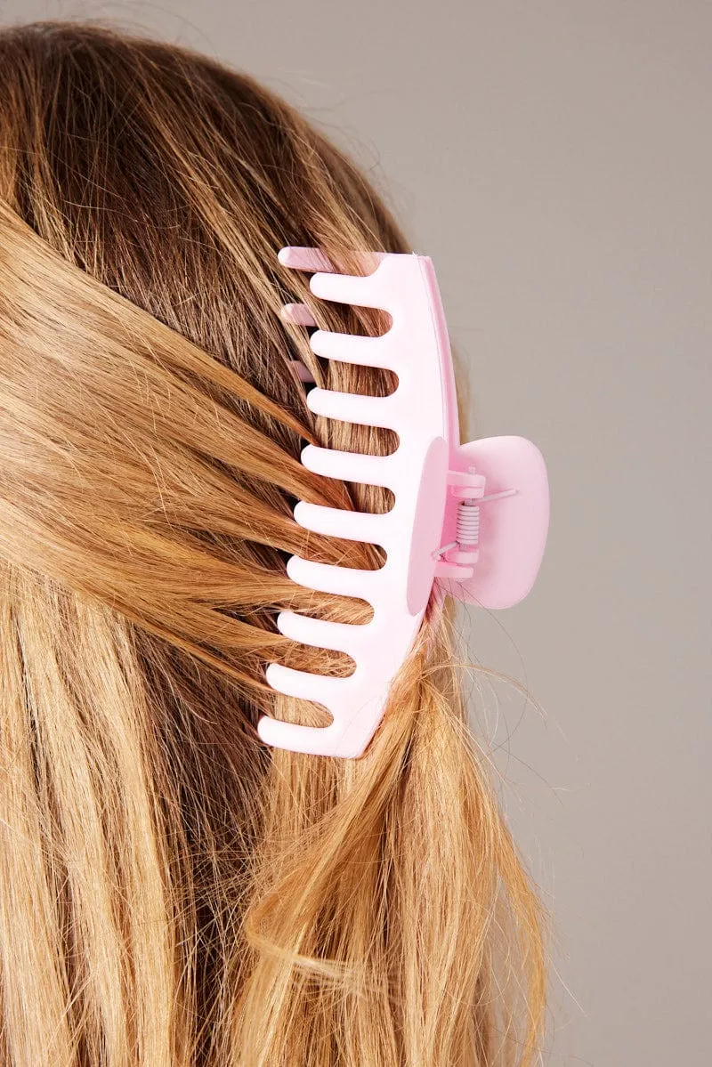 Pink Classic Hair Claw Clip