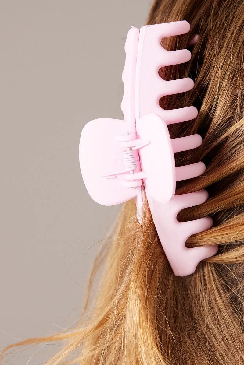 Pink Classic Hair Claw Clip