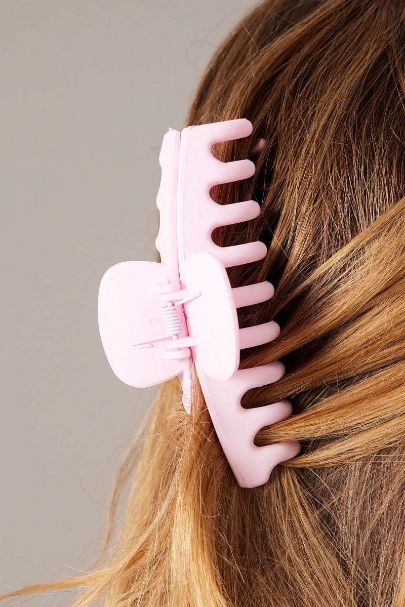 Pink Classic Hair Claw Clip
