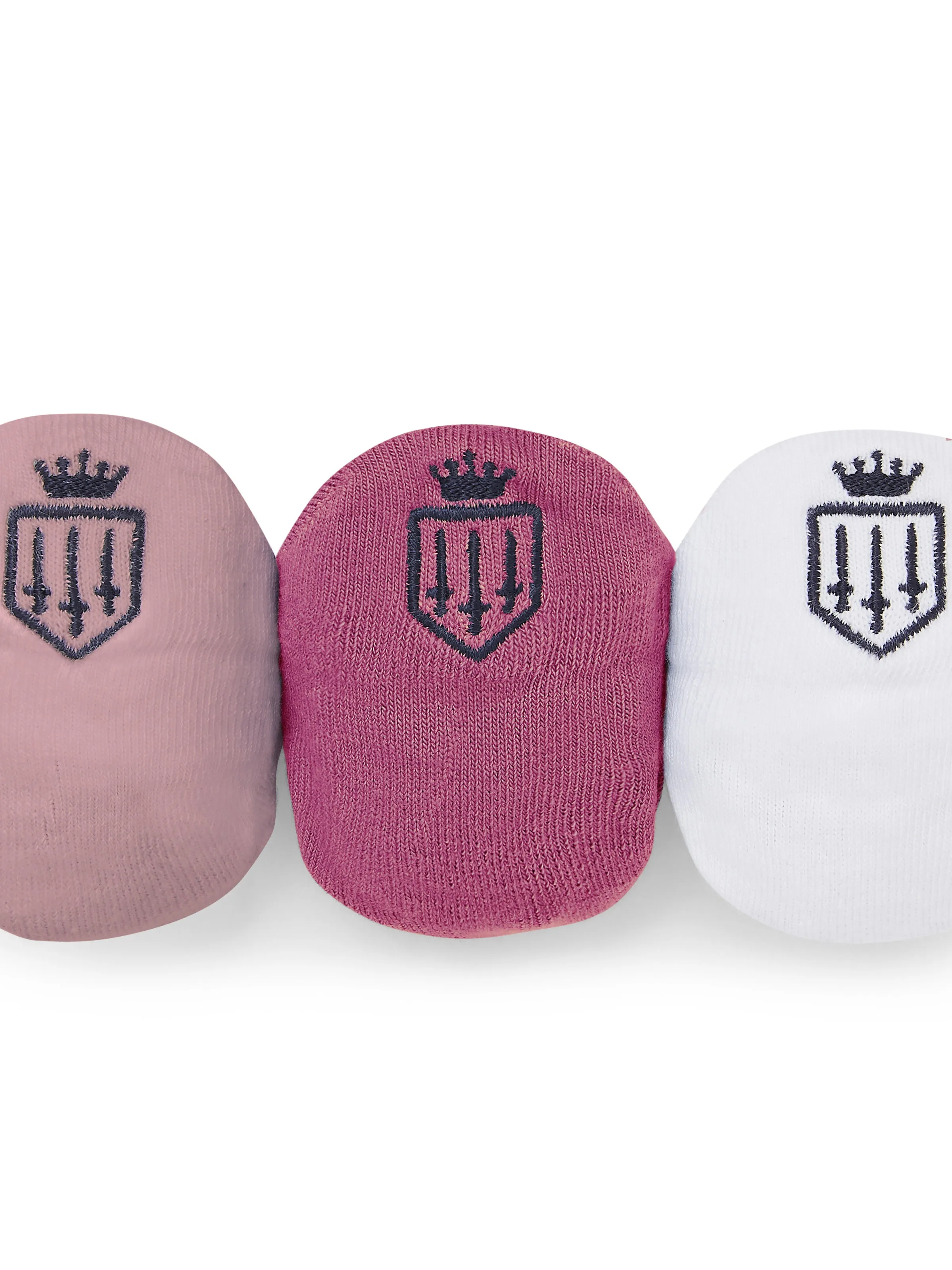 Signature Women's Trainer Socks - White & Pink
