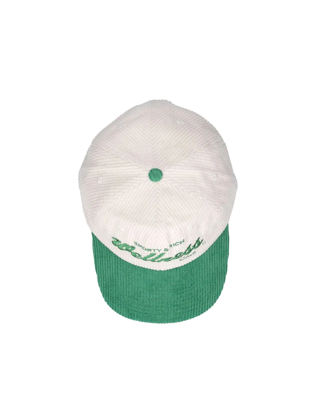 Sporty & Rich Wellness Slogan Embroidered Baseball Cap