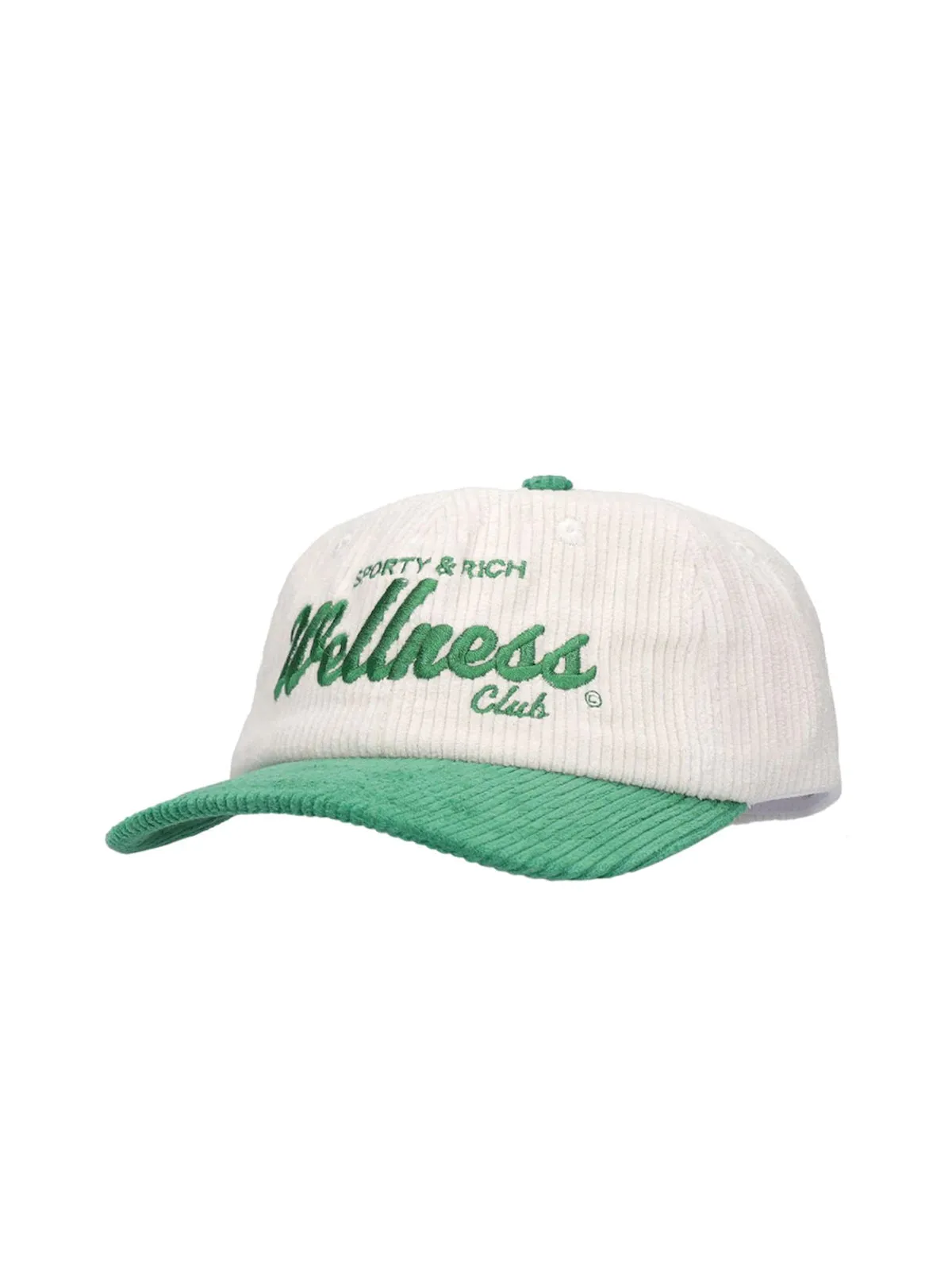 Sporty & Rich Wellness Slogan Embroidered Baseball Cap