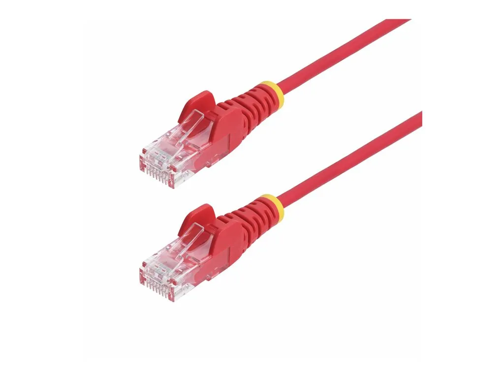 StarTech.com 1ft Red Slim CAT6 Ethernet Cable, Snagless, 28AWG, LSZH - Patch cable - RJ-45 (M) to RJ-45 (M) - 1 ft - UTP - CAT N6PAT1RDS