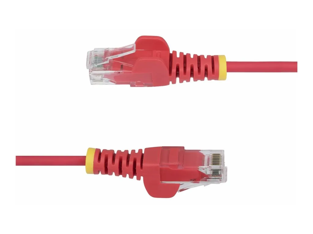StarTech.com 1ft Red Slim CAT6 Ethernet Cable, Snagless, 28AWG, LSZH - Patch cable - RJ-45 (M) to RJ-45 (M) - 1 ft - UTP - CAT N6PAT1RDS