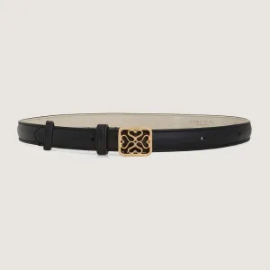 Strathberry Monogram Thin Buckle Belt - Black