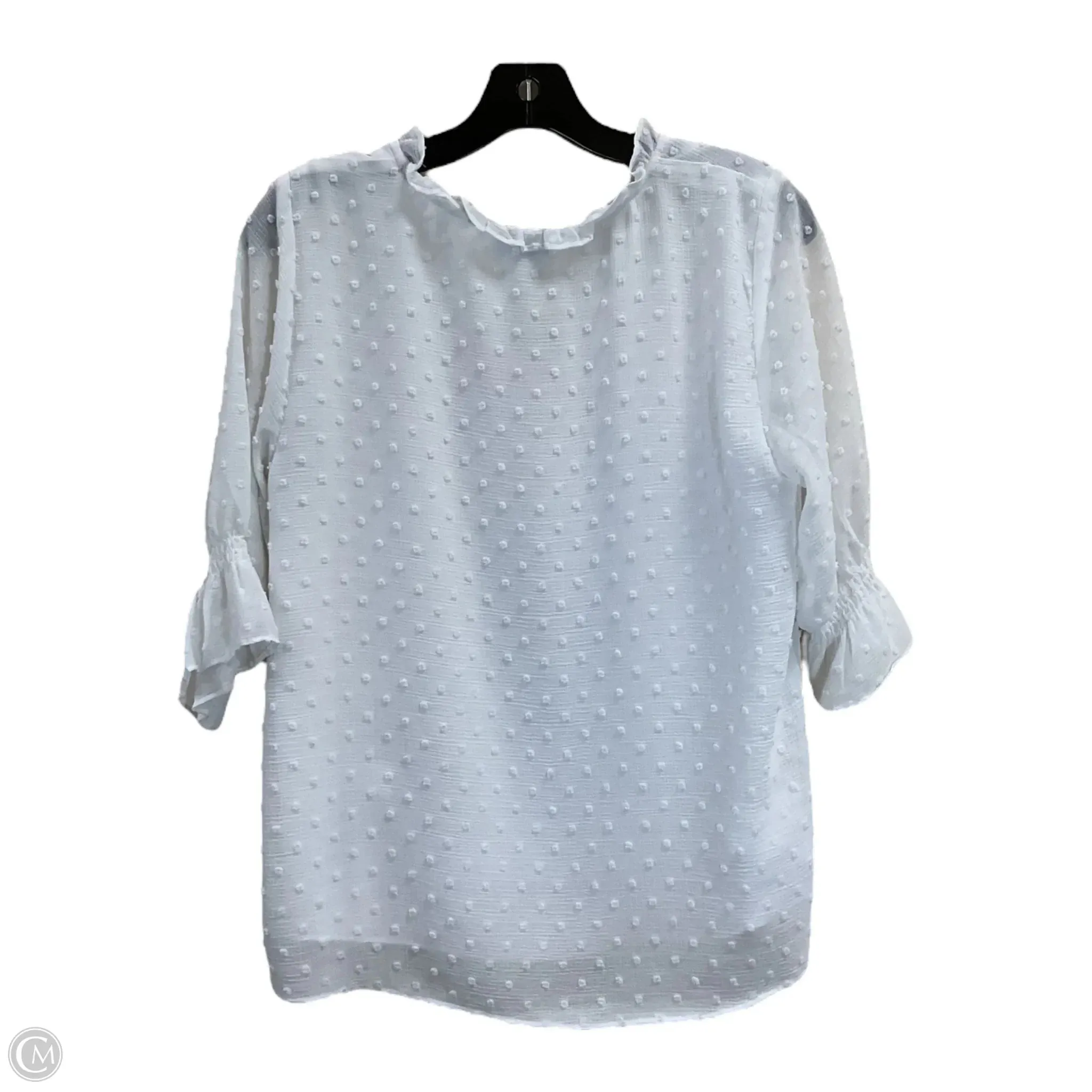 Top 3/4 Sleeve By Cece In White, Size: S