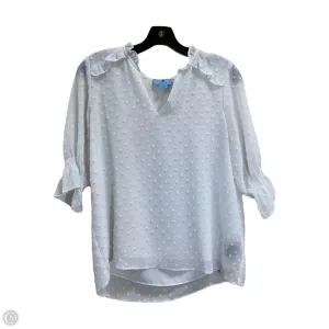 Top 3/4 Sleeve By Cece In White, Size: S