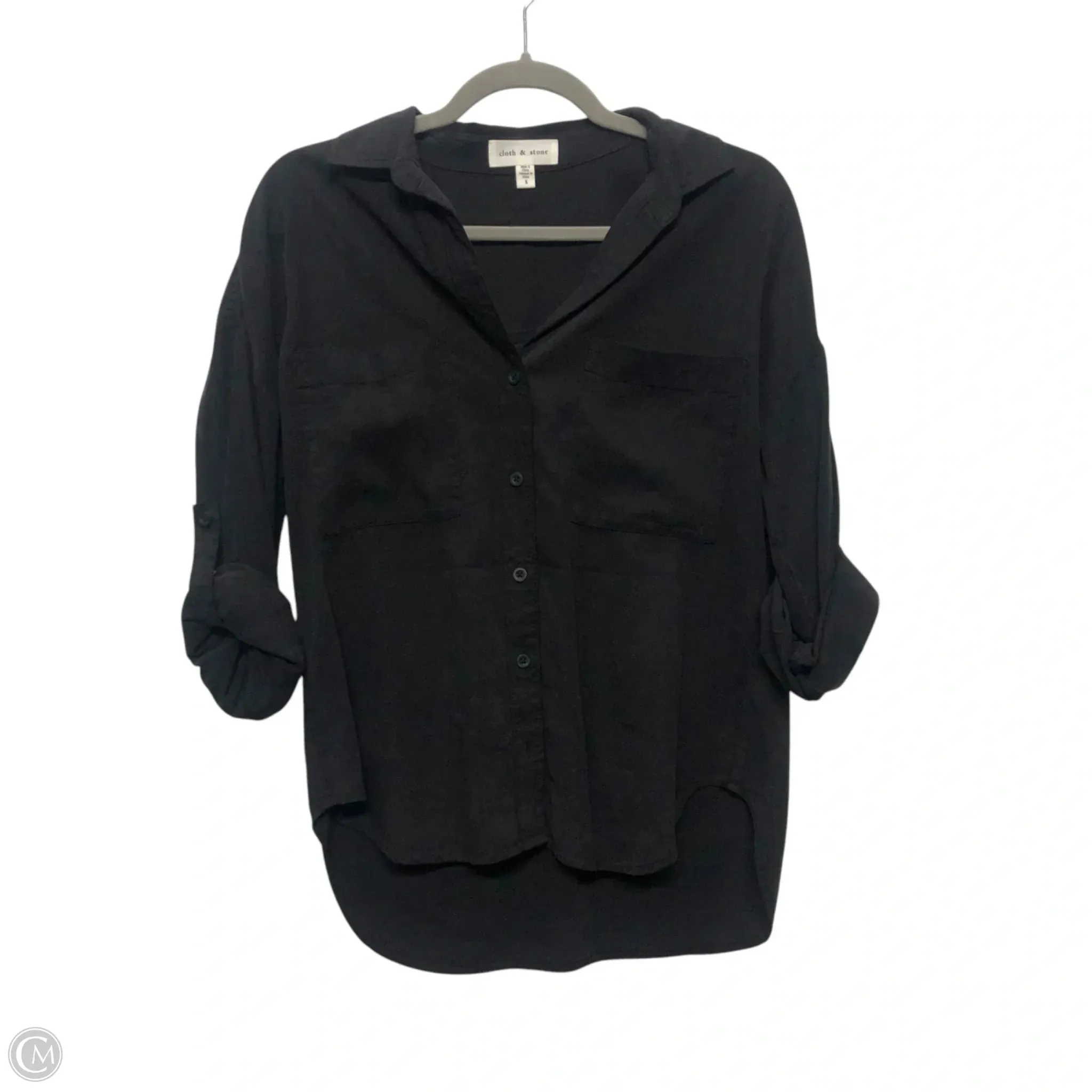 Top Long Sleeve By Cloth & Stone In Black, Size: S