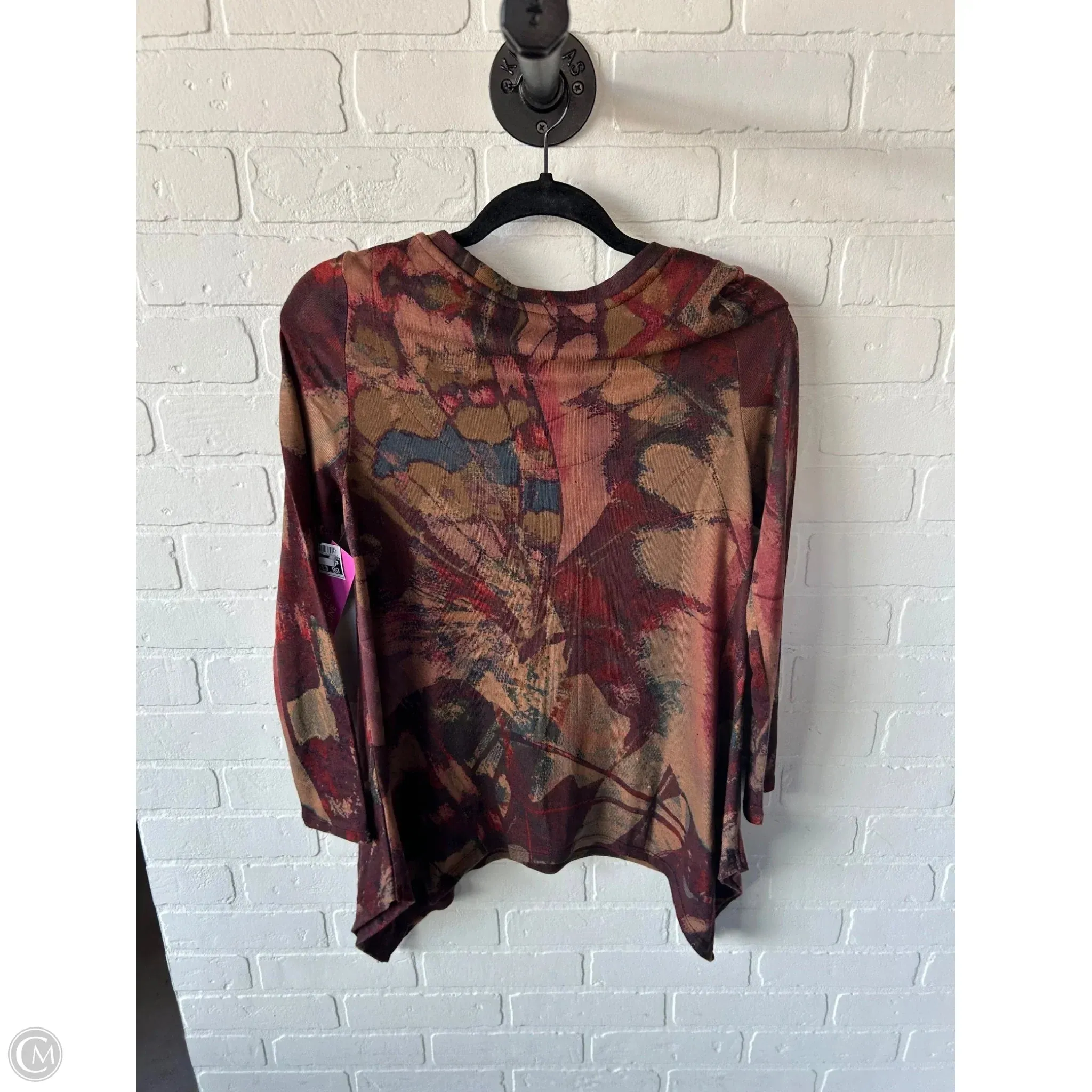 Top Long Sleeve By Soft Surroundings In Brown & Red, Size: Sp