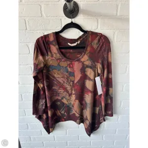 Top Long Sleeve By Soft Surroundings In Brown & Red, Size: Sp