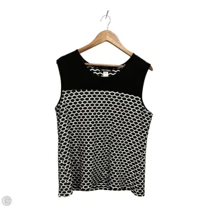 Top Sleeveless By Clothes Mentor In Black & White, Size: Xxl